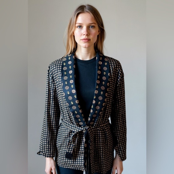 JM Shelli Segal Jackets & Blazers - JM Shelli Segal Vintage Smoking Jacket